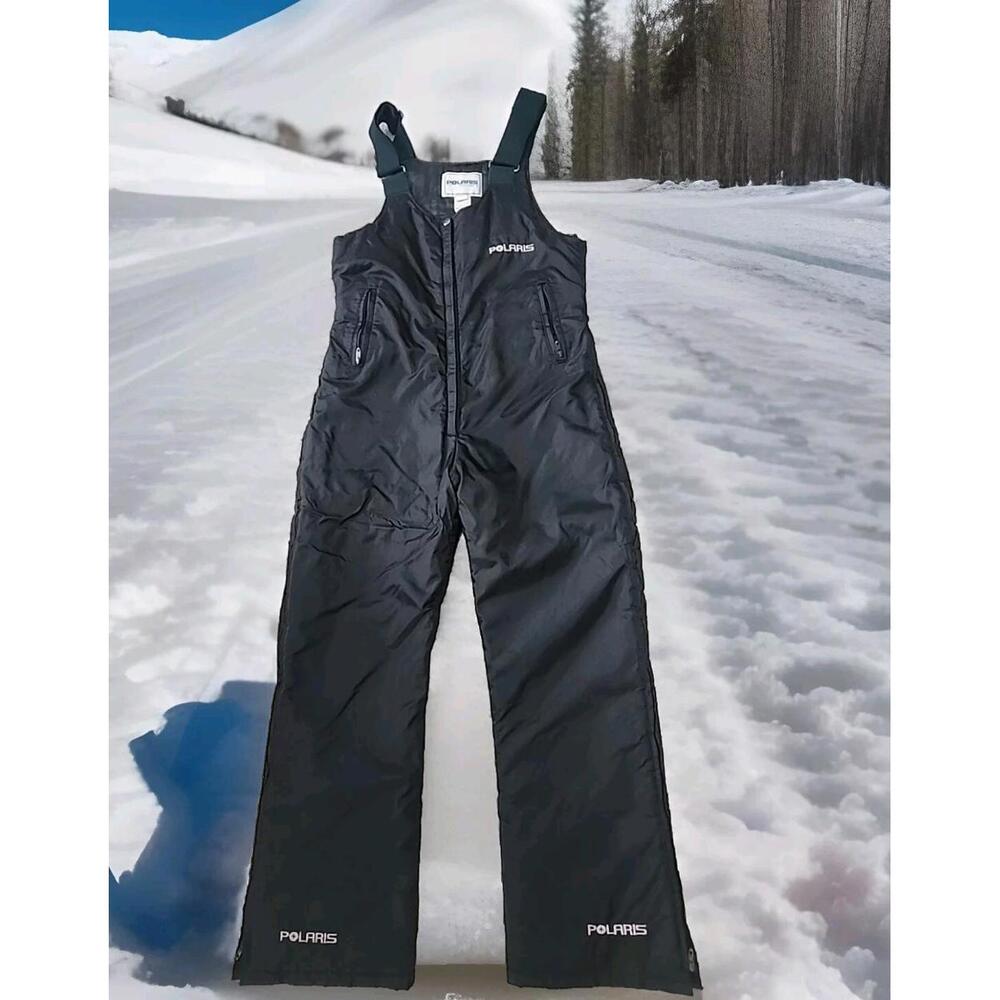 Women's Polaris Snowmobile  Black Bibs Polaris Emblem's Vintage 98 Medium